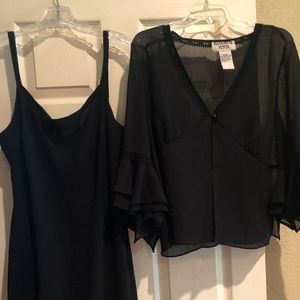 Plaza South Dress & Sheer Jacket Size 14P